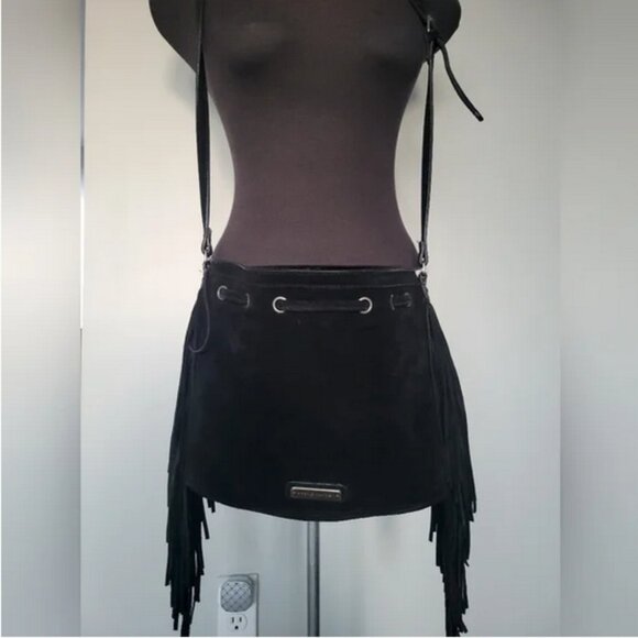 Vintage Steve Madden Suede Western Tassel Bag - Picture 1 of 6